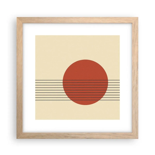 Poszter világos tölgy keretben - Körbe és tovább - 30x30 cm