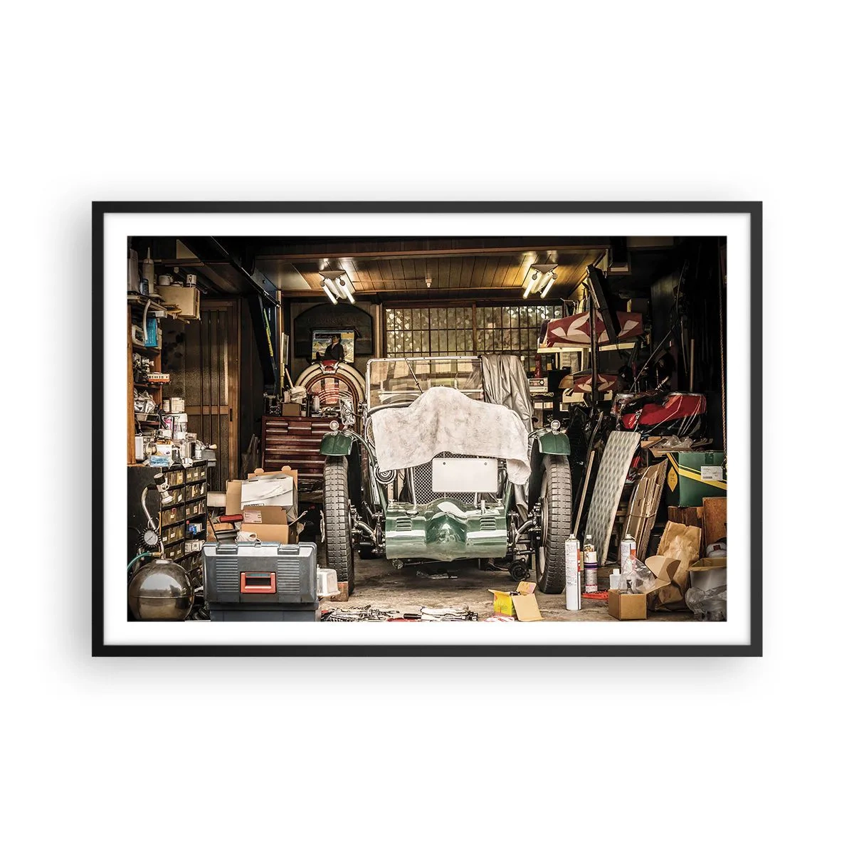 Poszter fehér keretben - Vissza a múltba - 91x61 cm