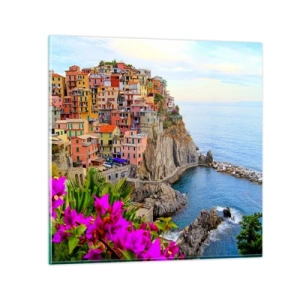 Üveg kép - Nevető város - 30x30 cm