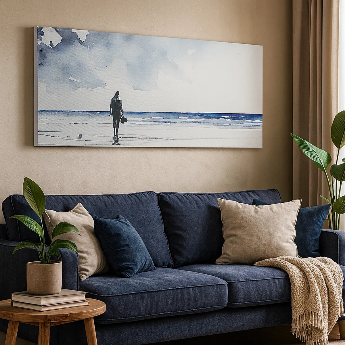 Vászonkép - Beszélgetés a tengerrel - 30x30 cm