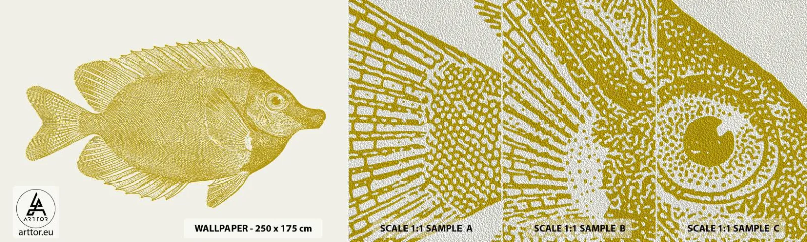 Fotótapéta Minta Premium Sand - Csak a hal - Hal, Tengerpart, Állat - 100x30 cm