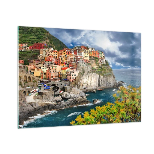 Üveg kép - Egy csoport a sziklákra simulva - 100x70 cm