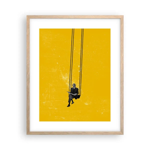 Poszter világos tölgy keretben - Egy nap, mint a többi - 40x50 cm