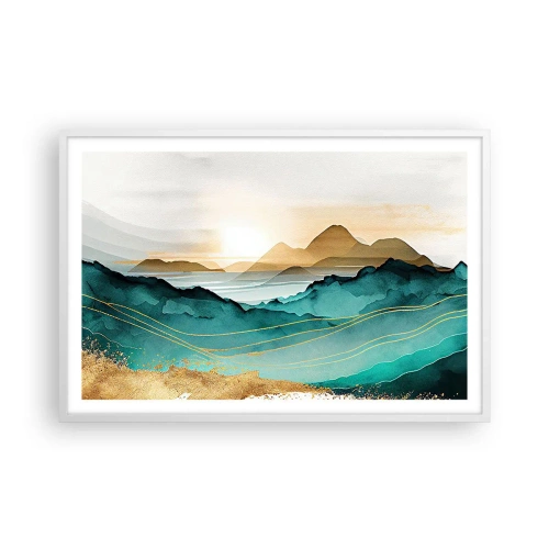 Poszter fekete keretben - Az absztrakció határán - tájkép - 91x61 cm