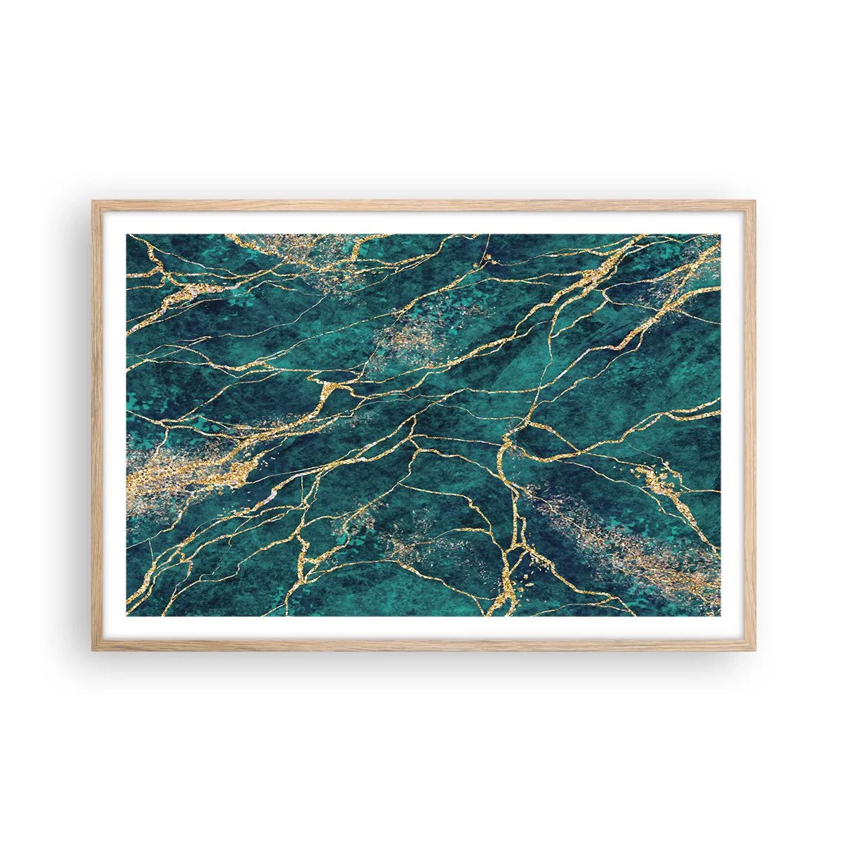 Poszter világos tölgy keretben - Aranybánya - 91x61 cm