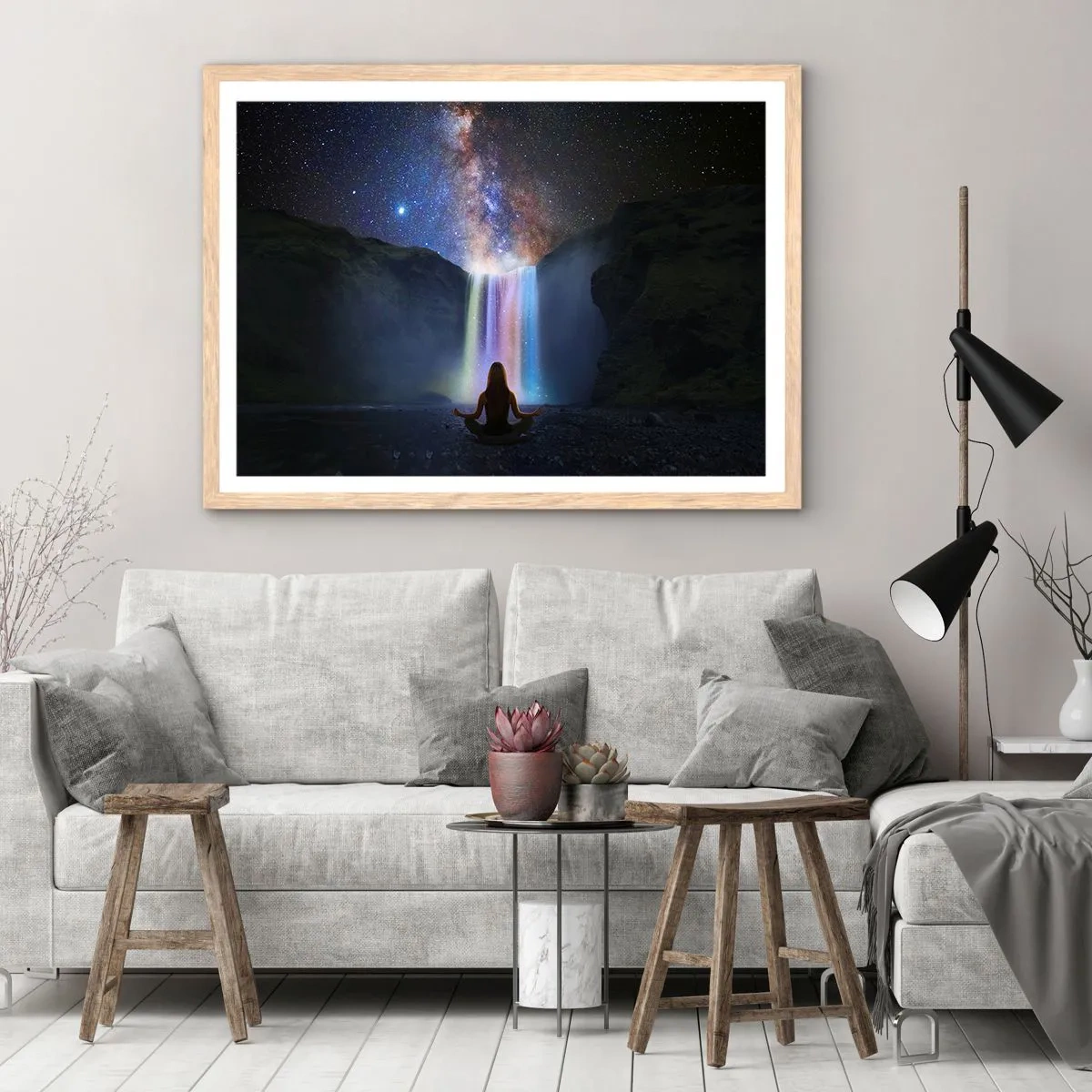 Poszter világos tölgy keretben - Abszolút harmónia - 91x61 cm