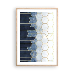 Poszter világos tölgy keretben - Kompozíció szinkópa ritmusban - 50x70 cm