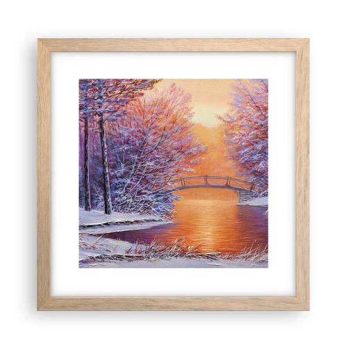 Poszter világos tölgy keretben - Találkozzunk itt - 30x30 cm