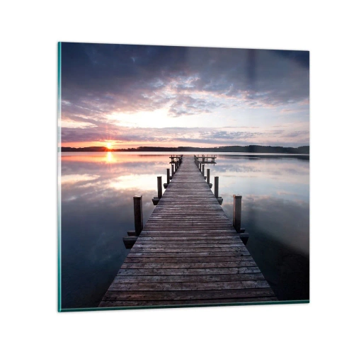 Üveg kép - Csendes határ a nappal és az éjszaka között - 30x30 cm