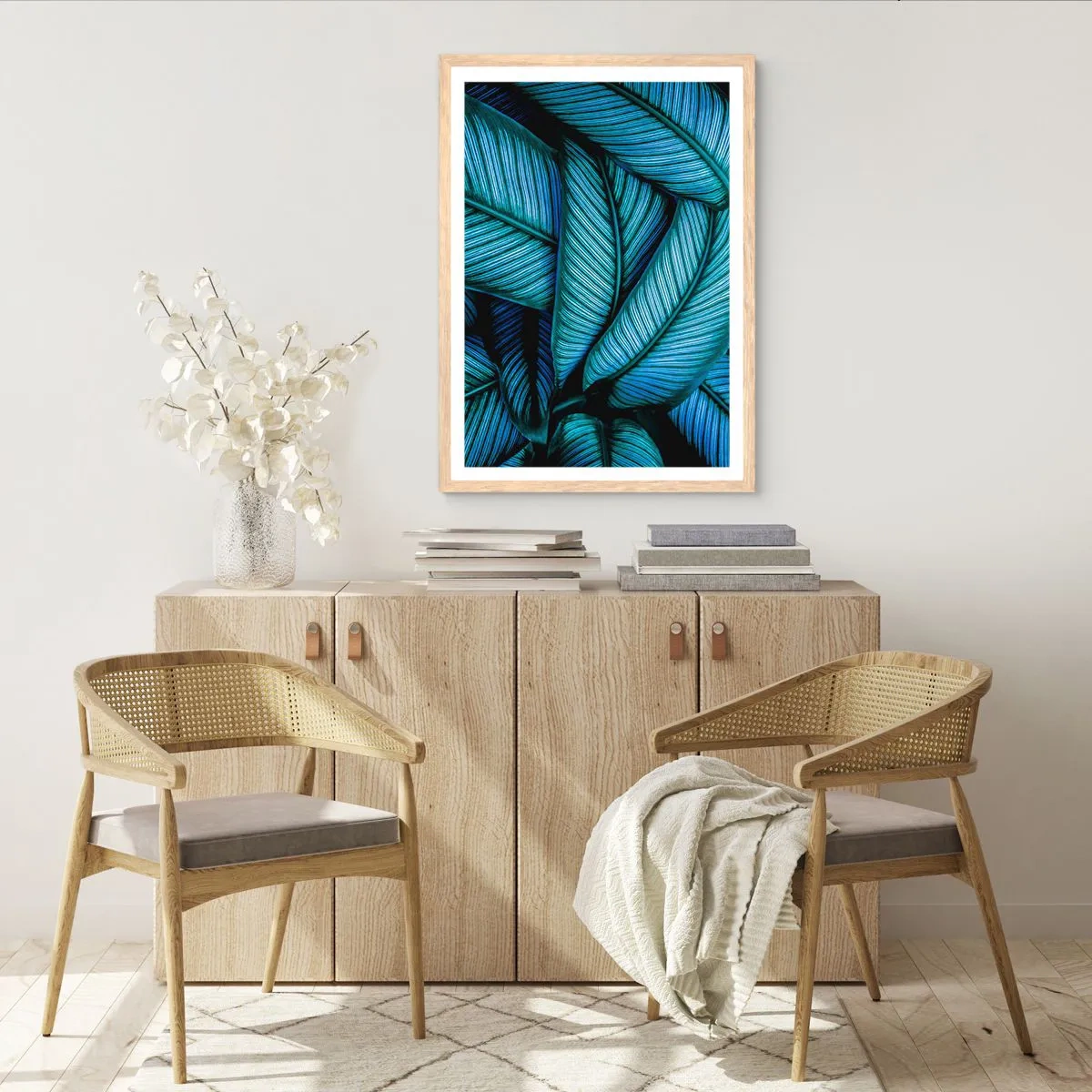 Poszter világos tölgy keretben - Életvonalak - 61x91 cm