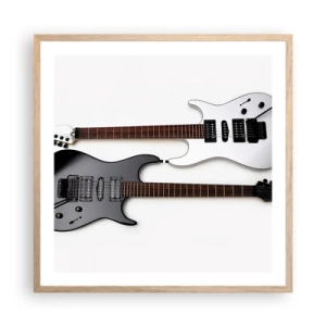 Poszter világos tölgy keretben - A formák harmóniája - 60x60 cm