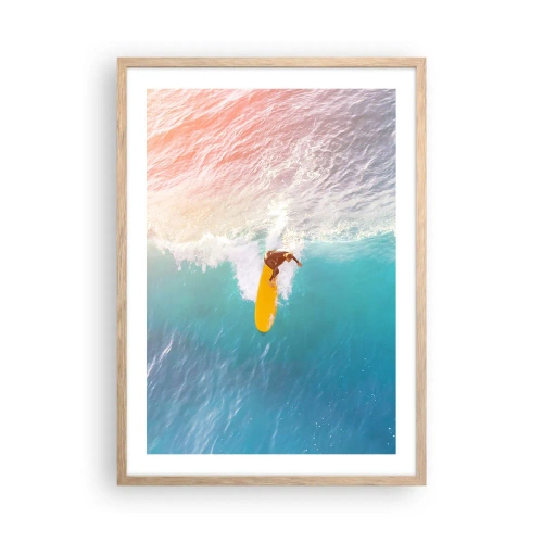 Poszter világos tölgy keretben - Az óceánlovas - 50x70 cm