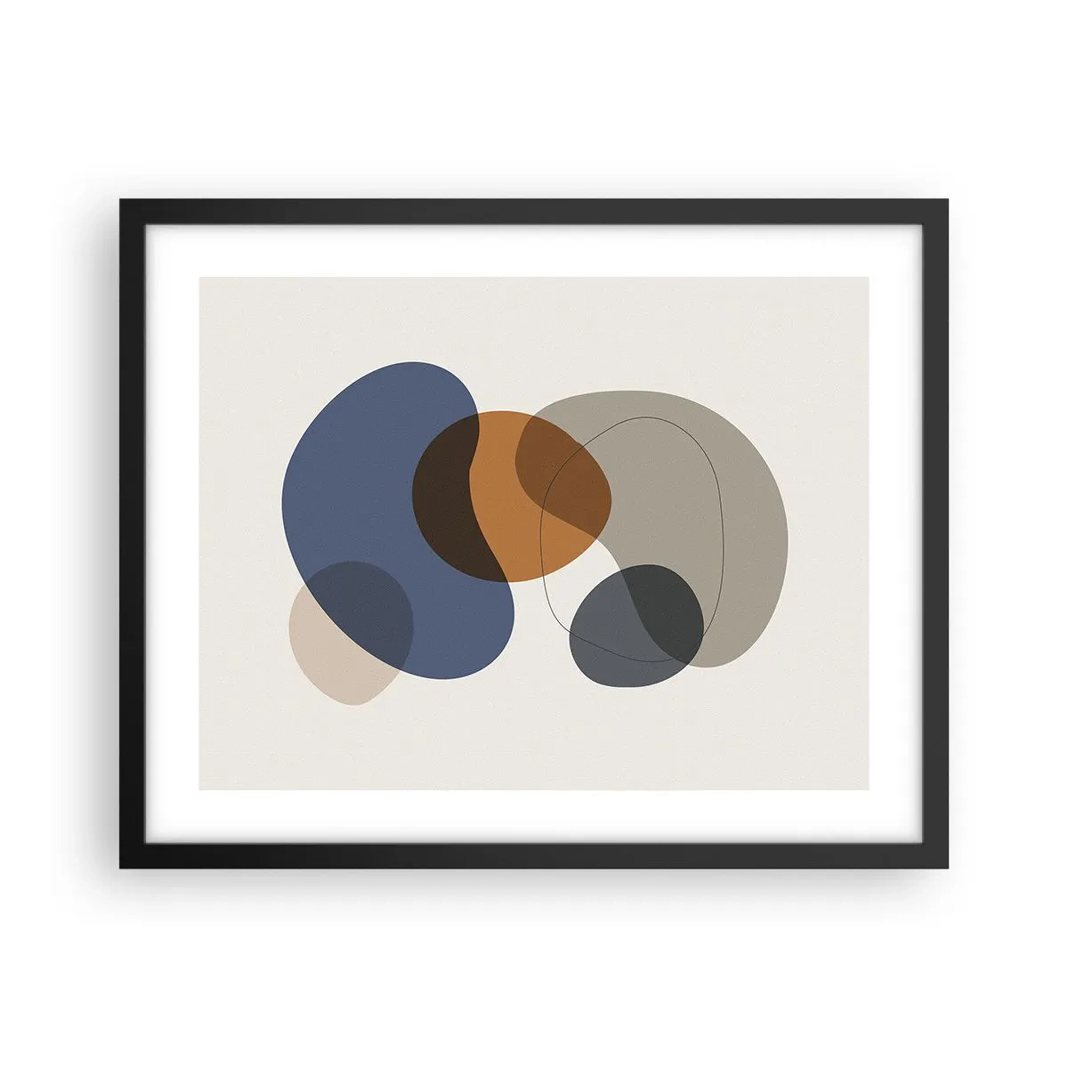 Poszter fehér keretben - Színek cseppjei - 50x40 cm