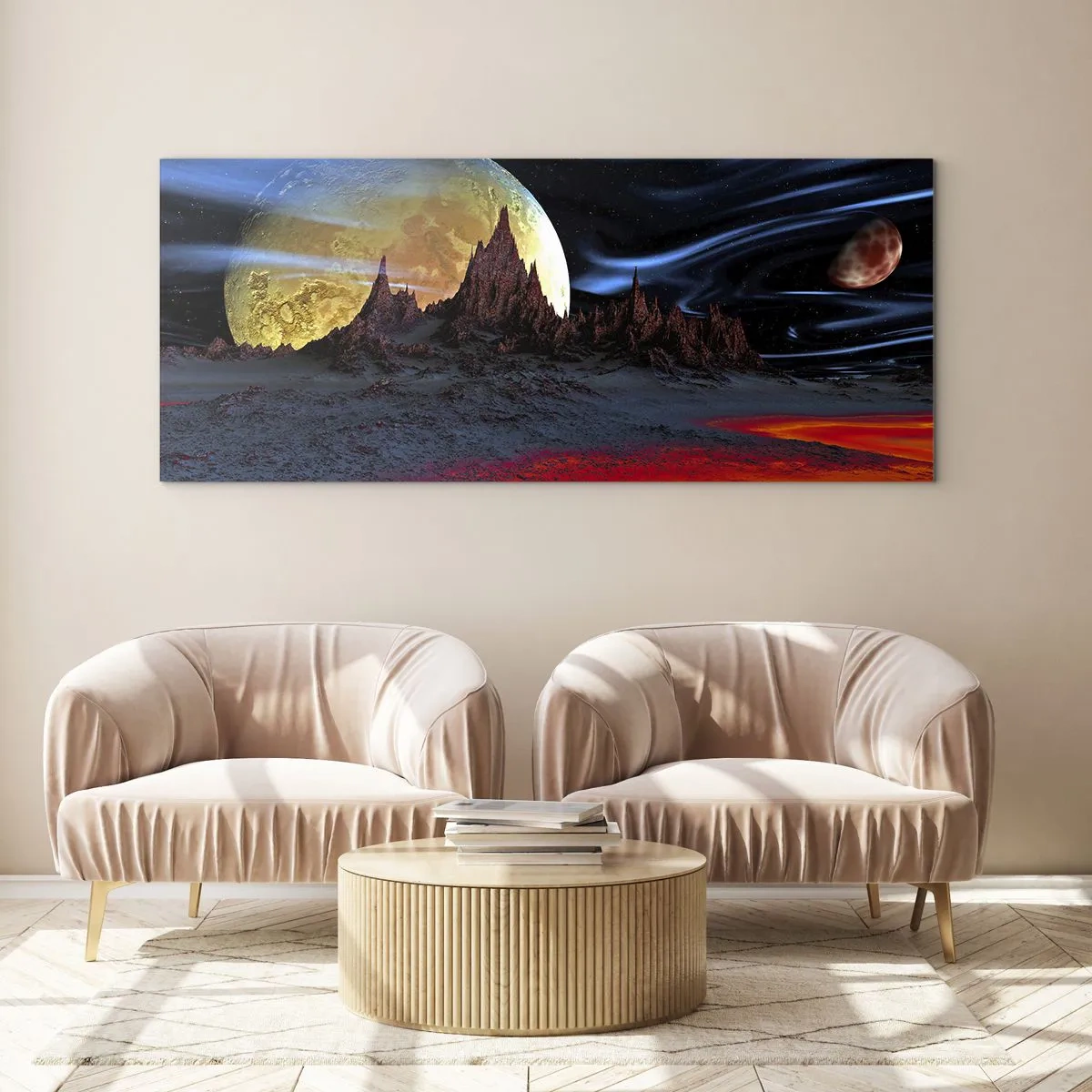 Üveg kép - Ismeretlen világ - 100x40 cm