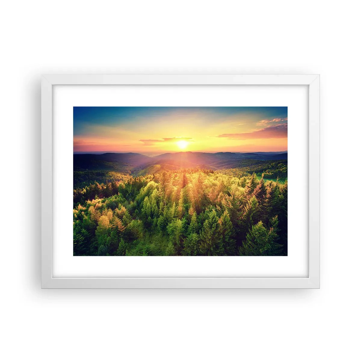 Poszter fekete keretben - Hegytetők és csúcsok - 40x30 cm