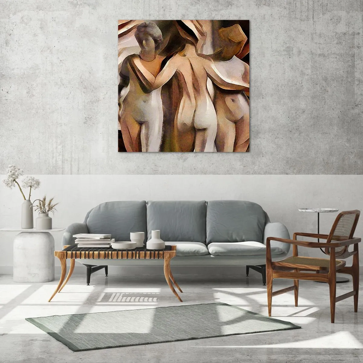 Üveg kép - Három Sárm 2.0 - 60x60 cm