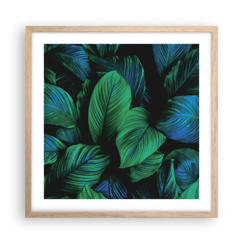 Poszter világos tölgy keretben - A zöld tömegben - 50x50 cm