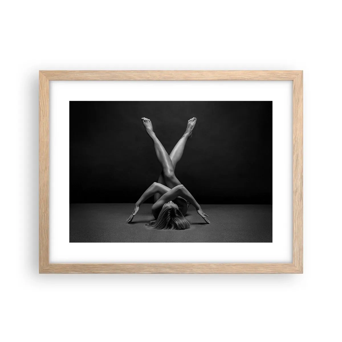 Poszter világos tölgy keretben - A meztelenség geometriája - 40x30 cm