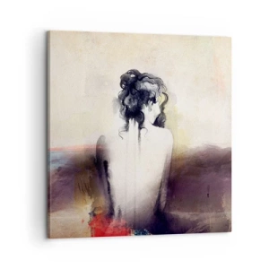 Vászonkép - Sima vonalak, ovális formák - 60x60 cm