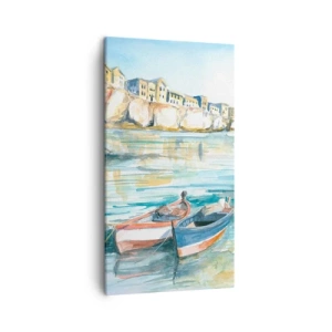 Vászonkép - Tájkép azúrkéken - 45x80 cm