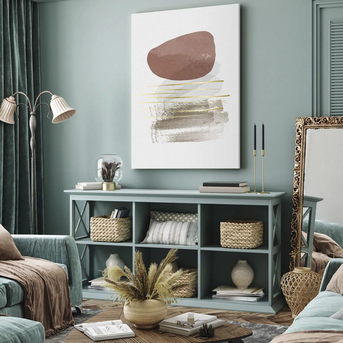 Vászonkép - Absztrakt oszlopsor - 45x80 cm