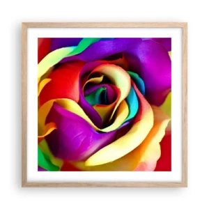 Poszter világos tölgy keretben - Ez lehetetlen - 50x50 cm