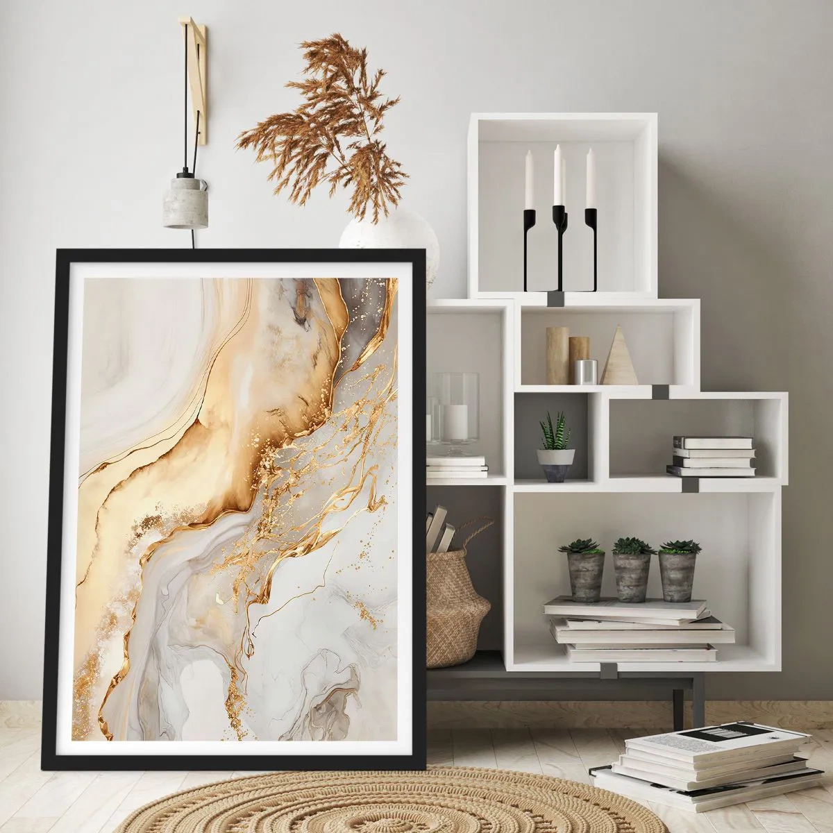 Poszter fehér keretben - Absztrakció: szépség és jóság - 61x91 cm