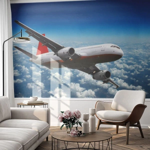 Fotótapéta Premium Sand - Elszakadni mindentől - Repülőgép, Utazások, Felhők - 500x350 cm