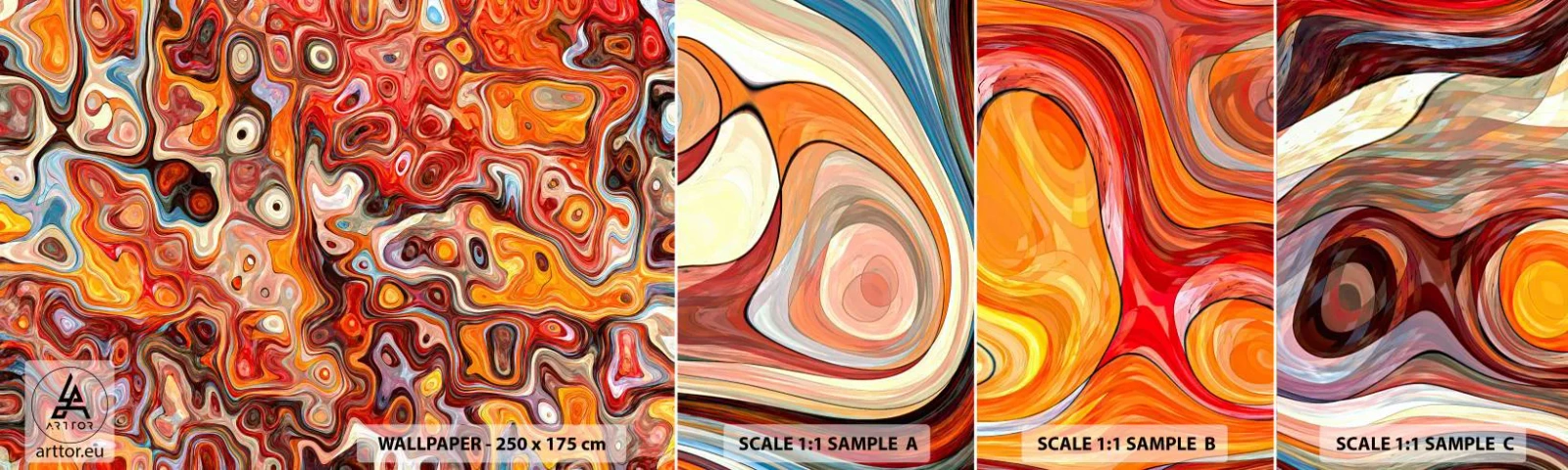 Fotótapéta Minta Standard Eco - Hogyha a diók a mézben olvadnának - Absztrakció, Darab, Modern minta - 100x30 cm