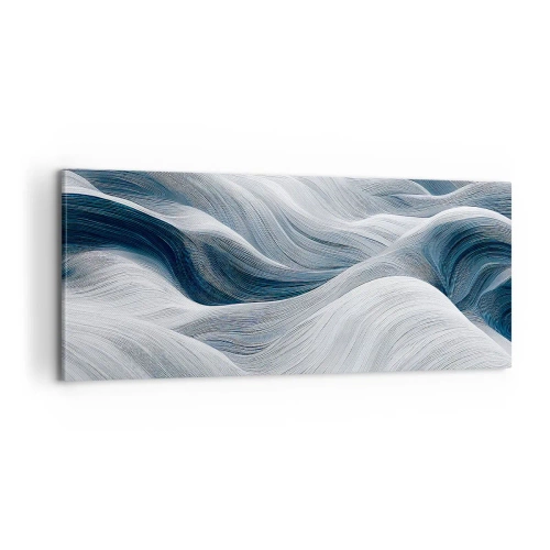 Vászonkép - Fehéres kék hullámok - 100x40 cm