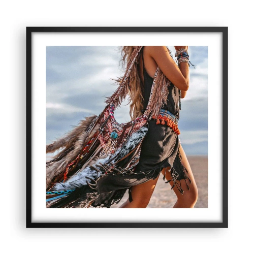 Poszter fehér keretben - Sámán párja - 50x50 cm