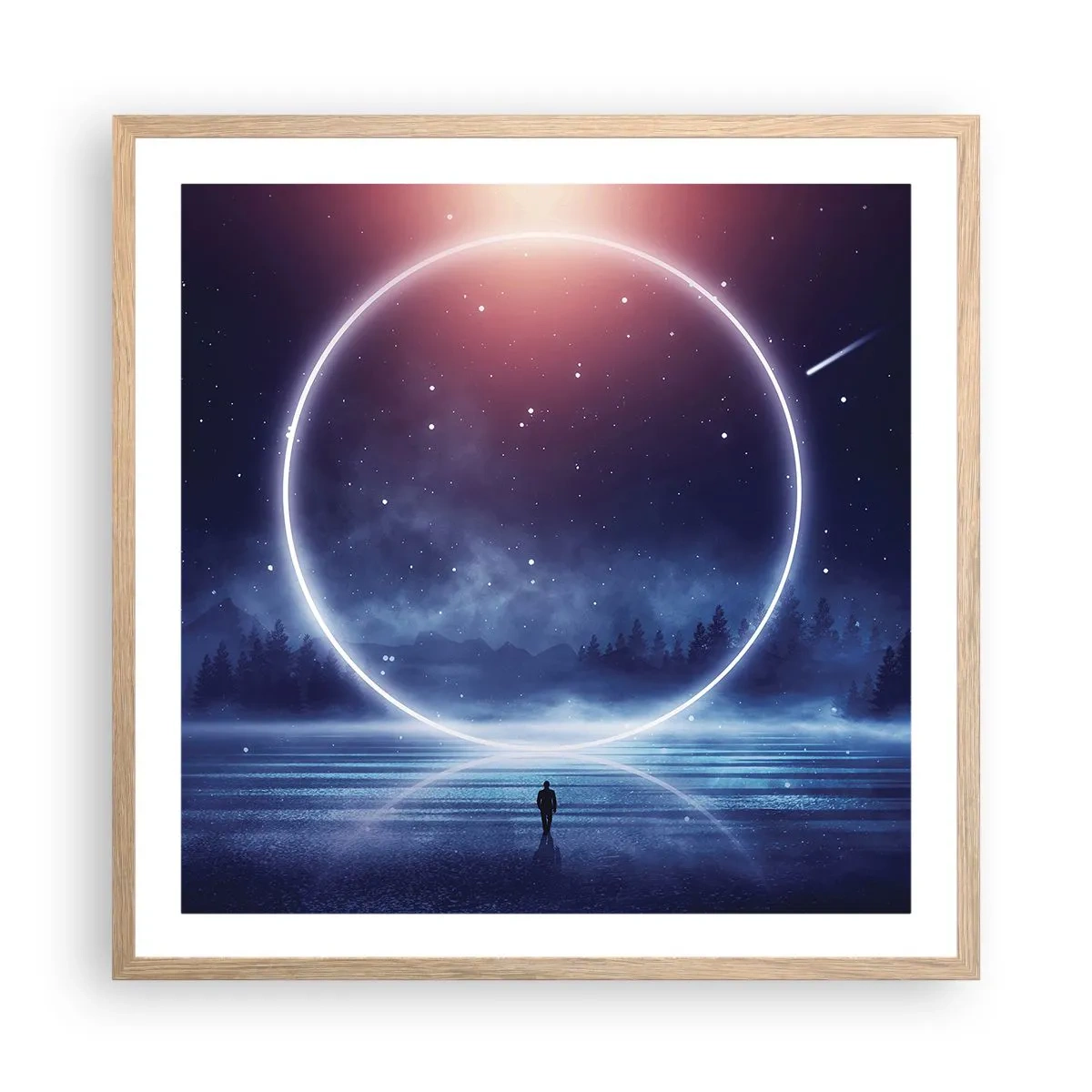 Poszter világos tölgy keretben - Már itt vannak... - 60x60 cm