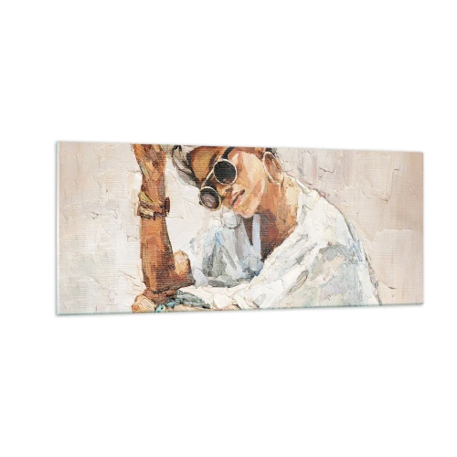 Üveg kép - Portré teljes napfényben - 100x40 cm
