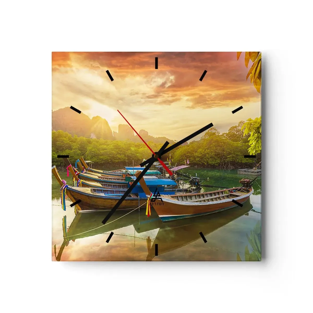 Falióra, Óra - Egy dolgos nap előtt - 30x30 cm