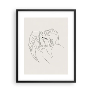 Poszter fehér keretben - Összegabalyodva az érzésben - 40x50 cm