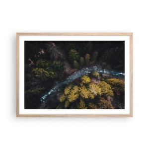 Poszter világos tölgy keretben - Gyorsan, egyre gyorsabban - 70x50 cm