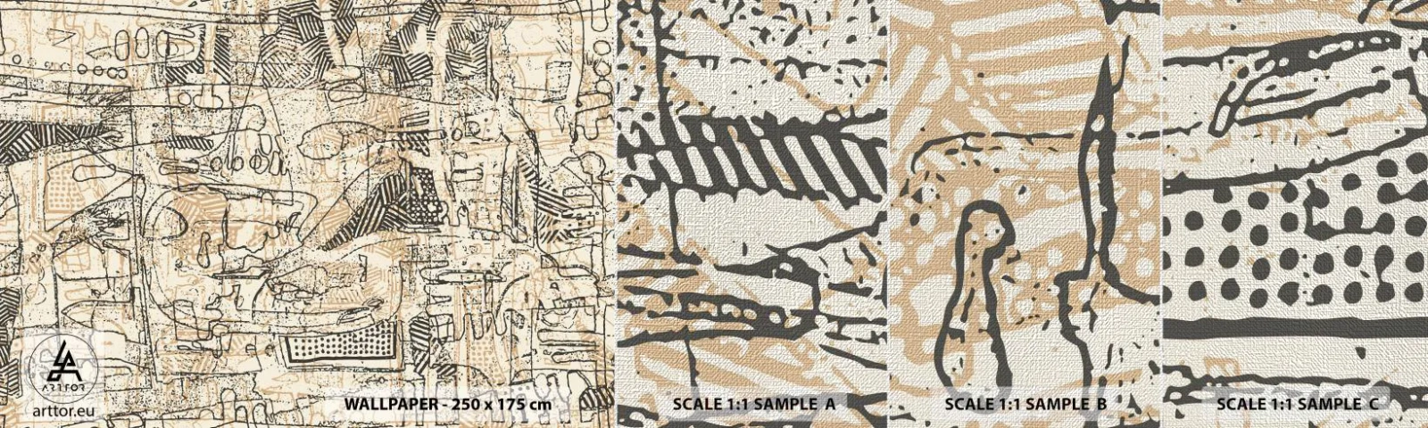 Fotótapéta Minta Premium Canvas - Dekódolásra vár - Grafika, Darab, Absztrakció - 100x30 cm