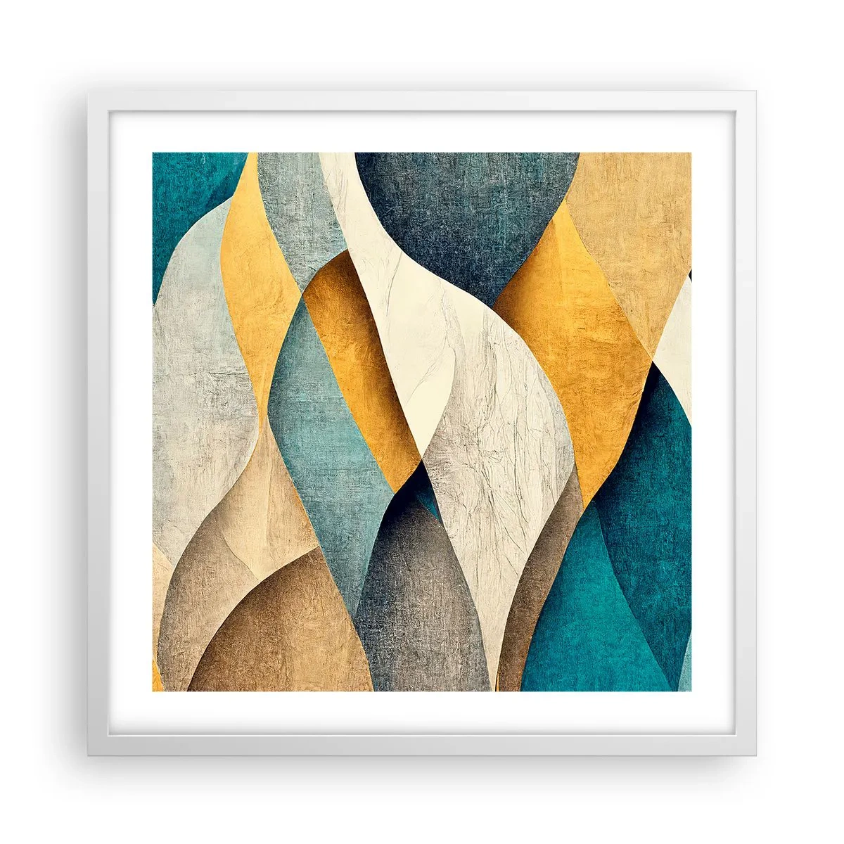 Poszter fekete keretben - Ritmus és hullámzás - 50x50 cm