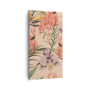 Vászonkép - Rózsaszín balett a virágokban - 65x120 cm