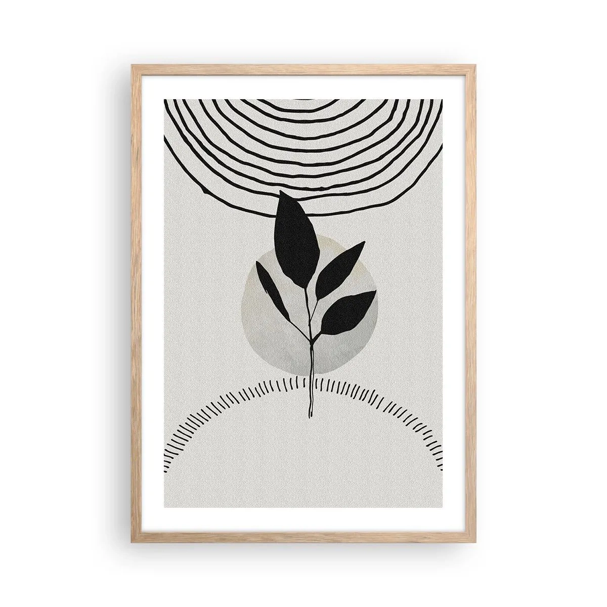 Poszter világos tölgy keretben - Kompozíció: a természet rituáléi - 50x70 cm