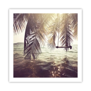 Poszter - Tetszés szerint hintázhat a felhők között - 60x60 cm