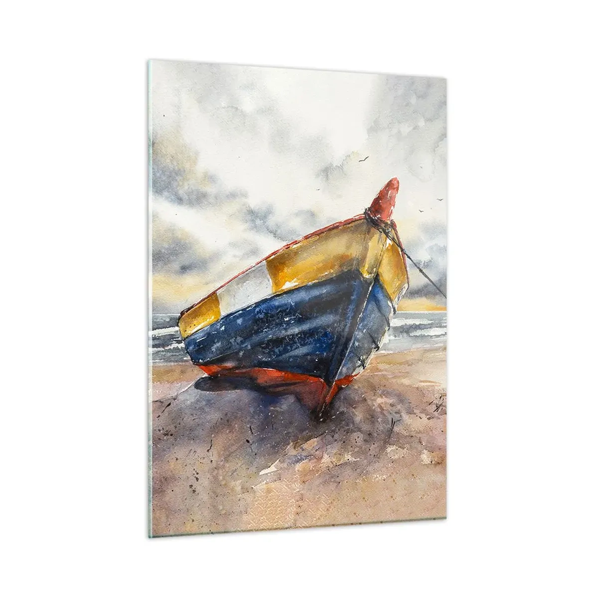 Üveg kép - Pihenés a parton - 50x70 cm