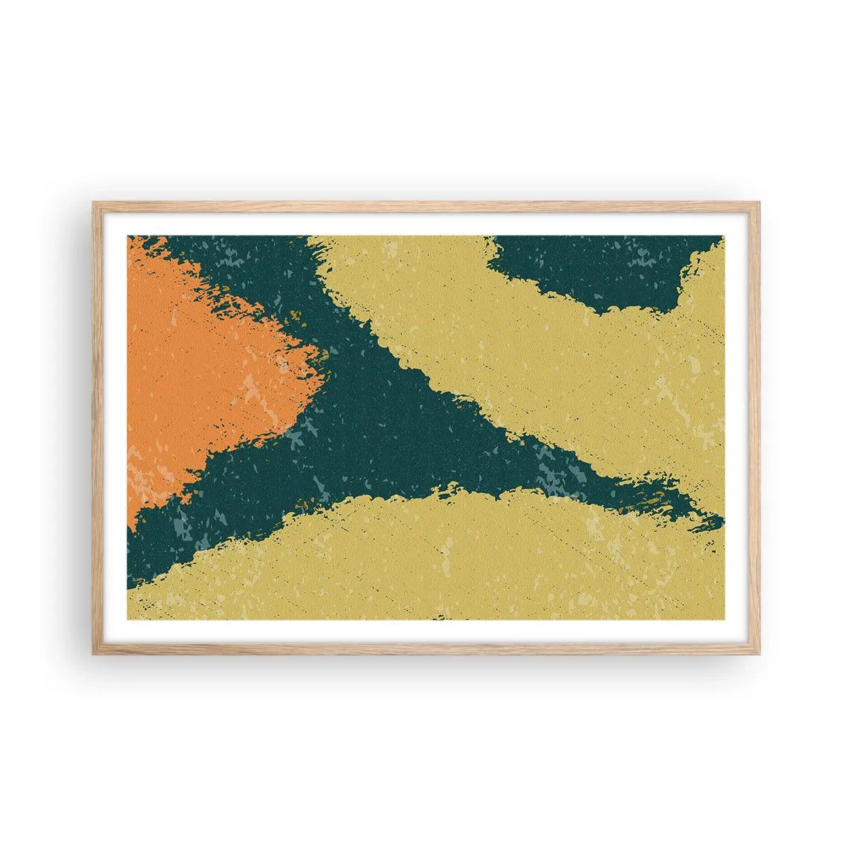 Poszter világos tölgy keretben - Absztrakció - lassú mozgás - 91x61 cm