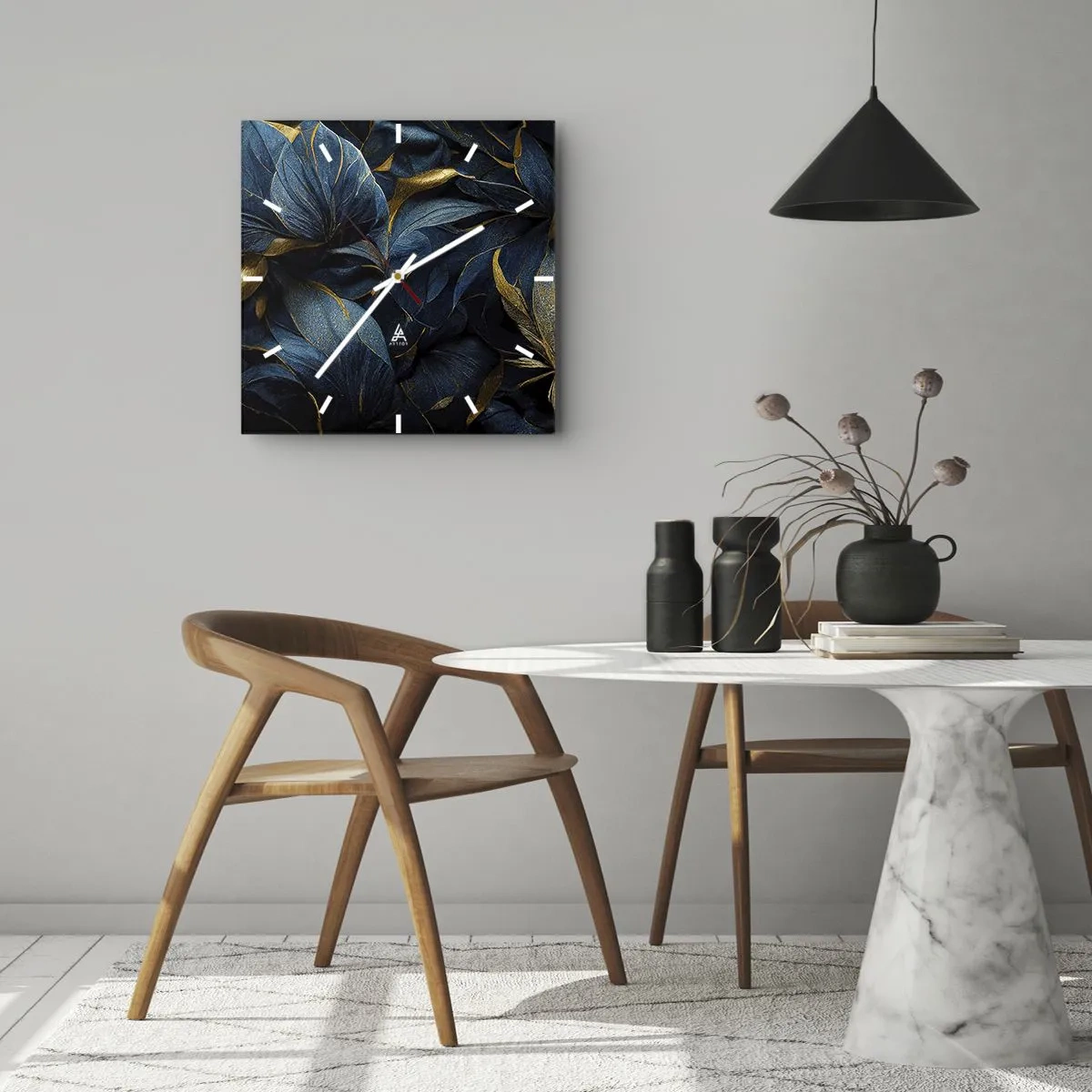 Falióra, Óra - Arannyal bélelt - 30x30 cm