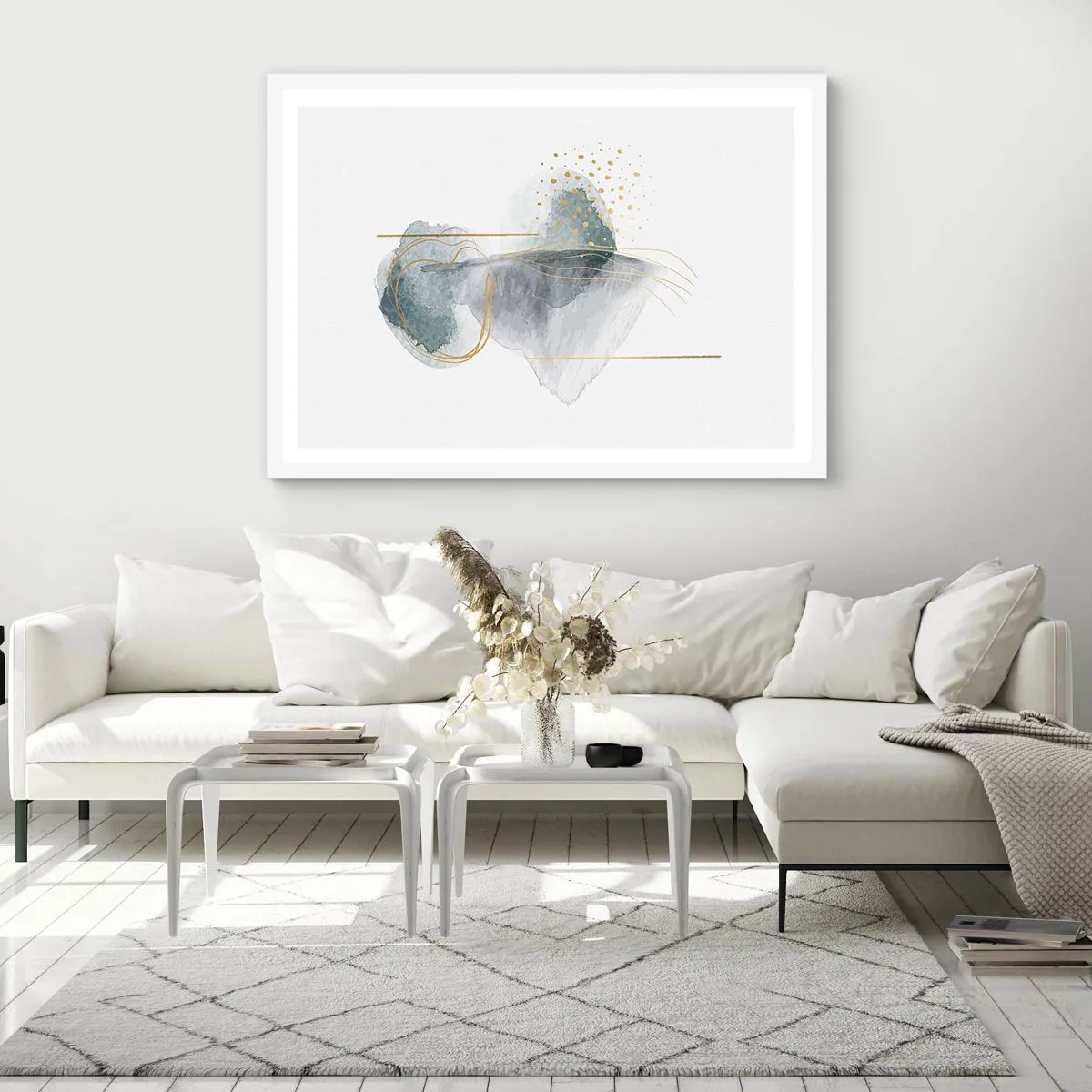 Poszter fekete keretben - A szürkeség és az arany kapcsolatáról - 91x61 cm
