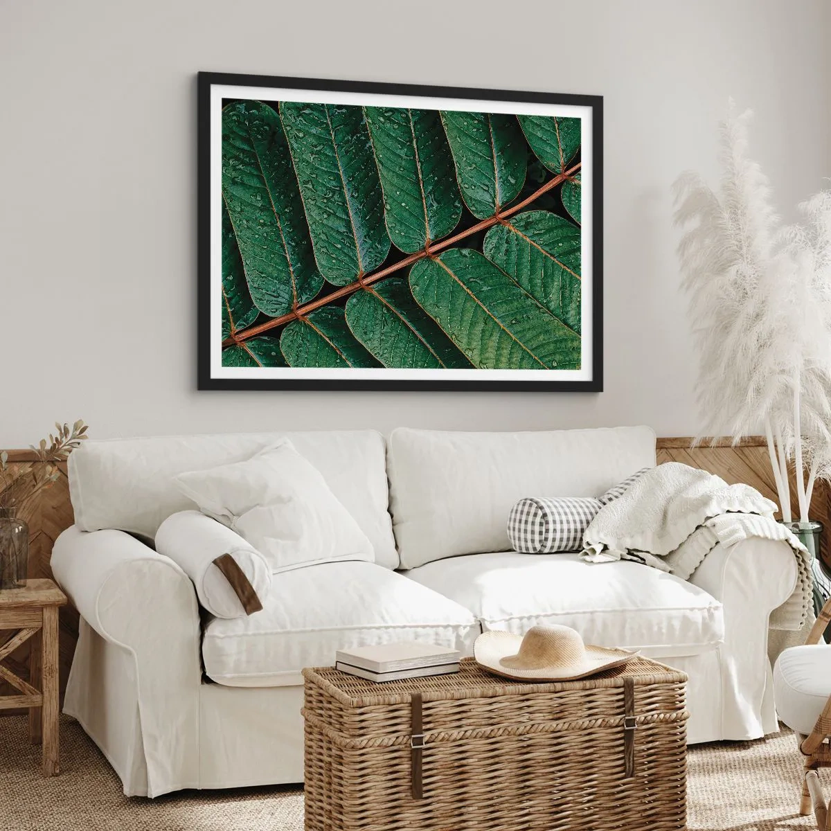 Poszter fehér keretben - Zöld ritmusban - 91x61 cm