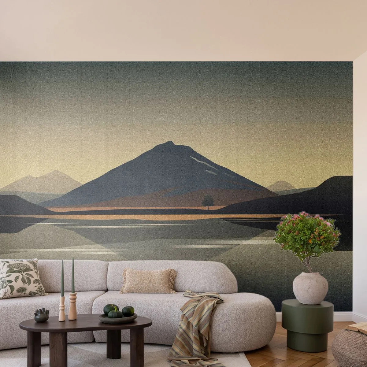 Fotótapéta Premium Sand - Tükörreflexió - Jéghegy, Darab, Tájkép - 100x70 cm