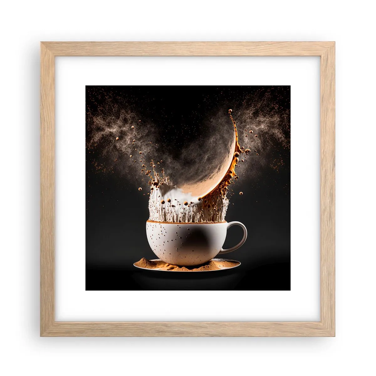 Poszter világos tölgy keretben - Ízrobbanás - 30x30 cm