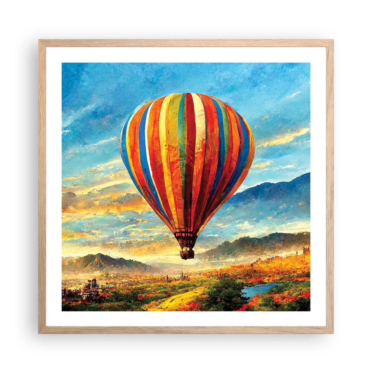 Poszter világos tölgy keretben - A csendben többet látsz - 60x60 cm