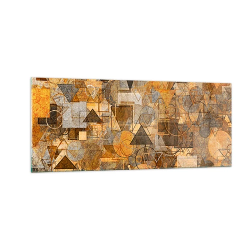 Üveg kép - Formában a világ - 100x40 cm